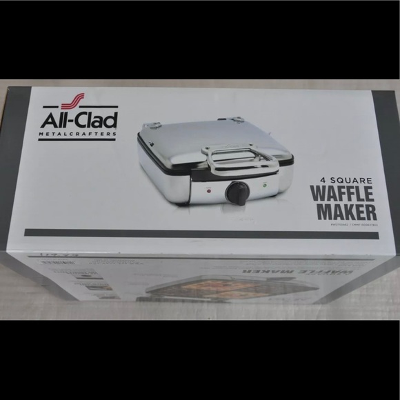 AllClad Stainless Steel Four 4 Square Waffle Maker Belgian Style LOCAL PICKUP - Picture 2 of 10